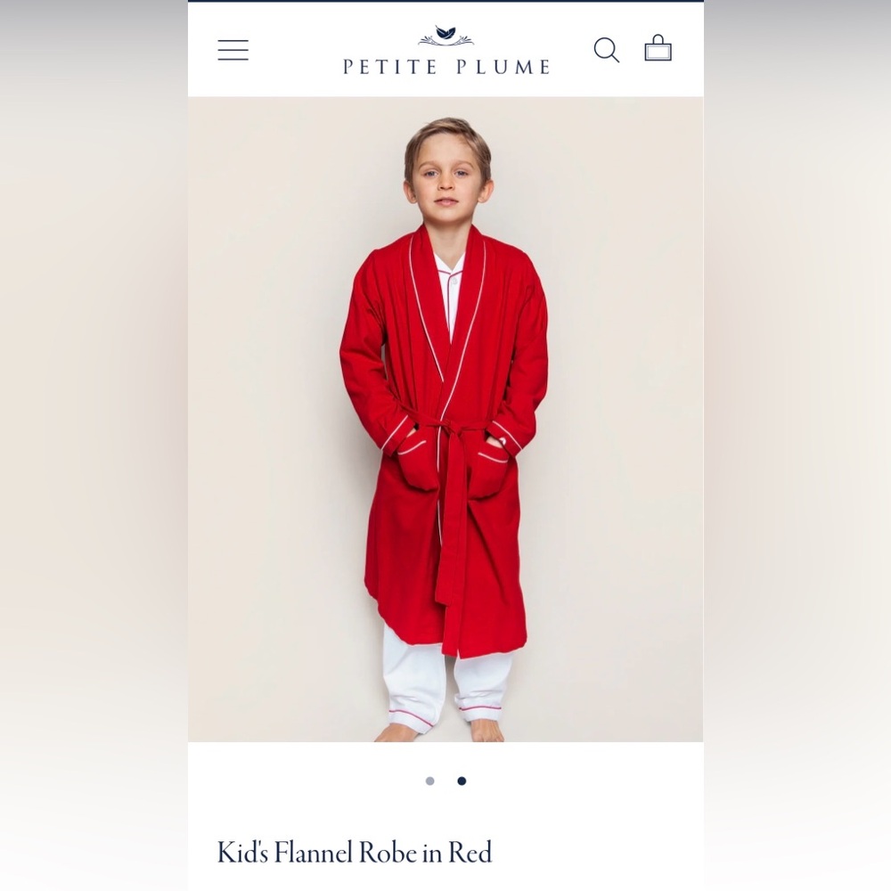 Petite Plume Red Kids Flannel Robe